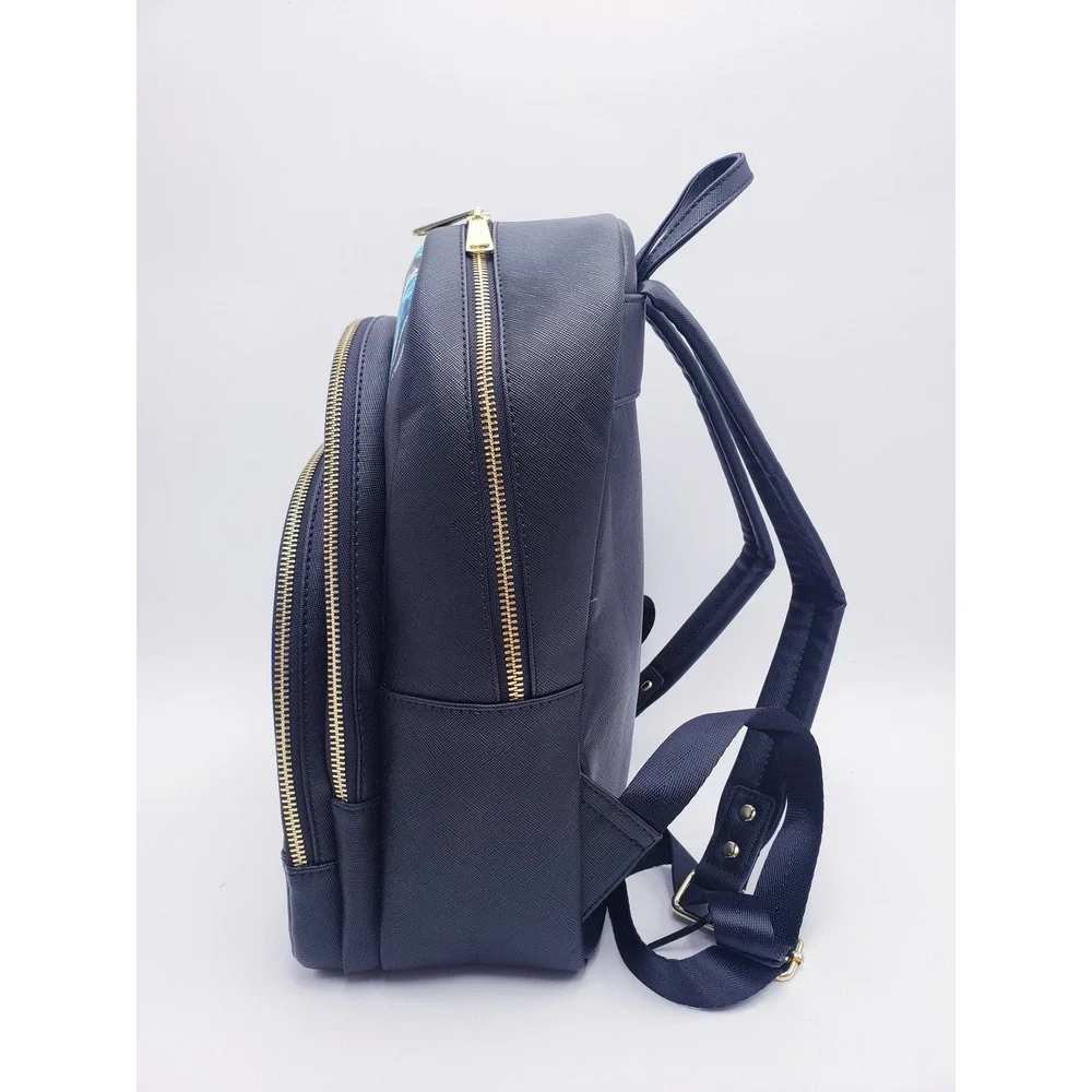 Loungefly Harry Potter Trilogy Series 2 Triple Pocket Mini Backpack Black Blue